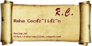 Reha Cecílián névjegykártya